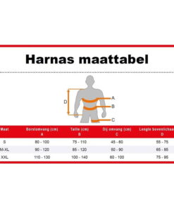 Harnas maattabel